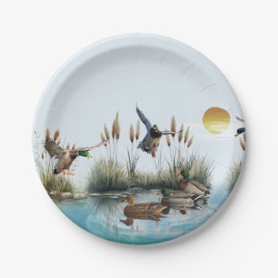 Duck Hunting Paper Plate