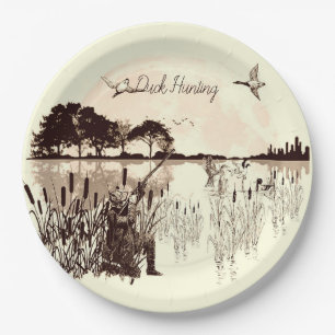 Duck Hunting Paper Plate