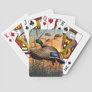 Duck Hunting Playing Cards, Flying Mallard Cards