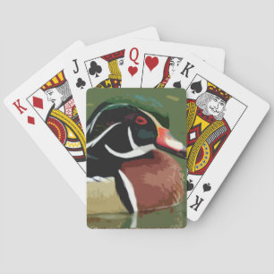 Duck Hunting Playing Cards, Wood Duck  Playing Cards