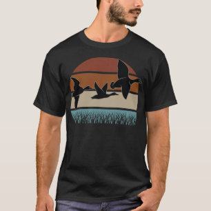 Duck Hunting Retro Sunset for Hunter retriever bul T-Shirt