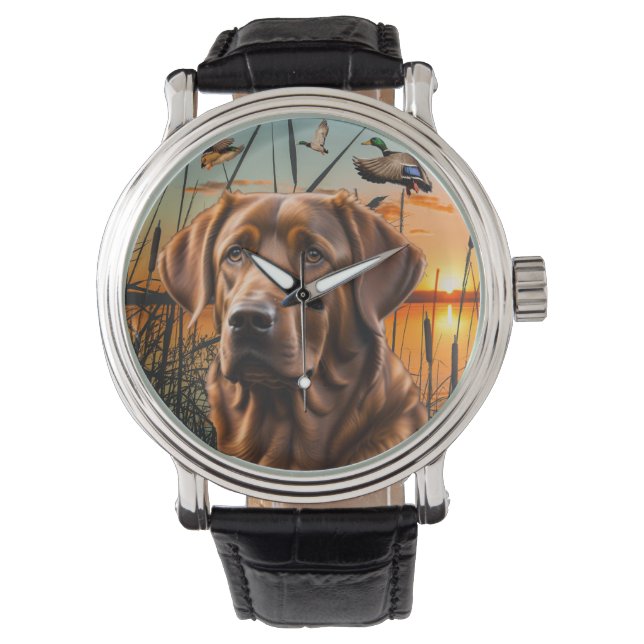 Duck Hunting Watch, Chesapeake Bay Retreiver Watch (Front)
