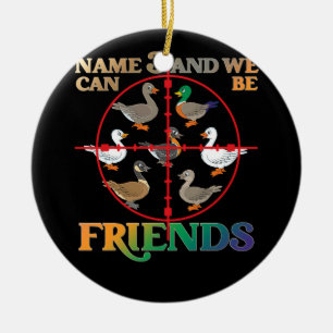 Duck Hunting Waterfowl Hunters Different Duck Spec Ceramic Tree Decoration