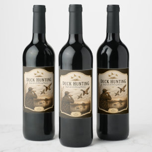 Duck Hunting  Wine Label