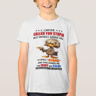 Duck I Never Called You Stupid But When I Asked Yo Tri-Blend Shirt