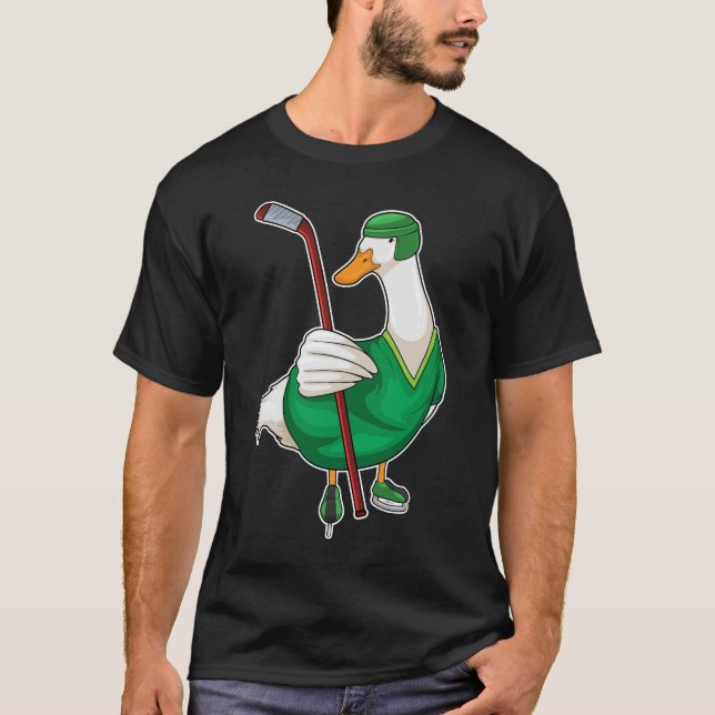 Duck Ice hockey Ice hockey stick T-Shirt (Front)