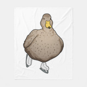 Duck Ice skating Ice skates Fleece Blanket