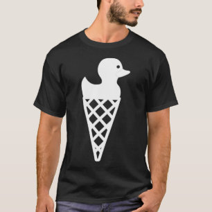 Duck in a black lab puppy animal T-Shirt