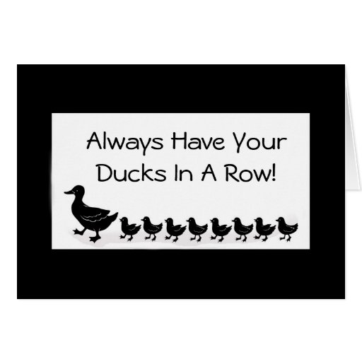 Image of Duck In A Row-Customisable Card