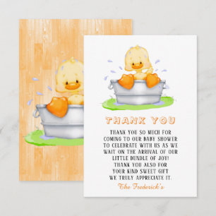 Duck in a Tub Baby Shower Thank You  Card