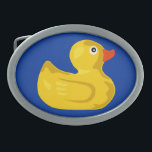 Duck in blue pond oval belt buckle<br><div class="desc">Duck in blue pond is a cool internet meme trend. Place it on the belt buckle and personalise the background colour or choose the style ( oval or rectangle) to customise your very own personal gift.</div>