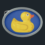 Duck in blue pond oval belt buckle<br><div class="desc">Duck in blue pond is a cool internet meme trend. Place it on the belt buckle and personalise the background colour or choose the style ( oval or rectangle) to customise your very own personal gift.</div>