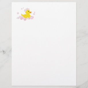 Duck in Pink Bubbles