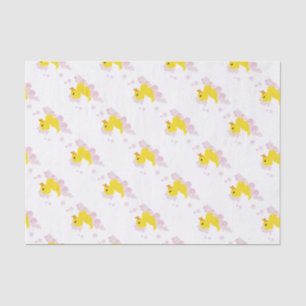Duck in Pink Bubbles Tissue Paper