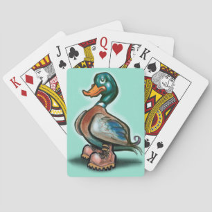 Duck in Work Boots Playing Cards