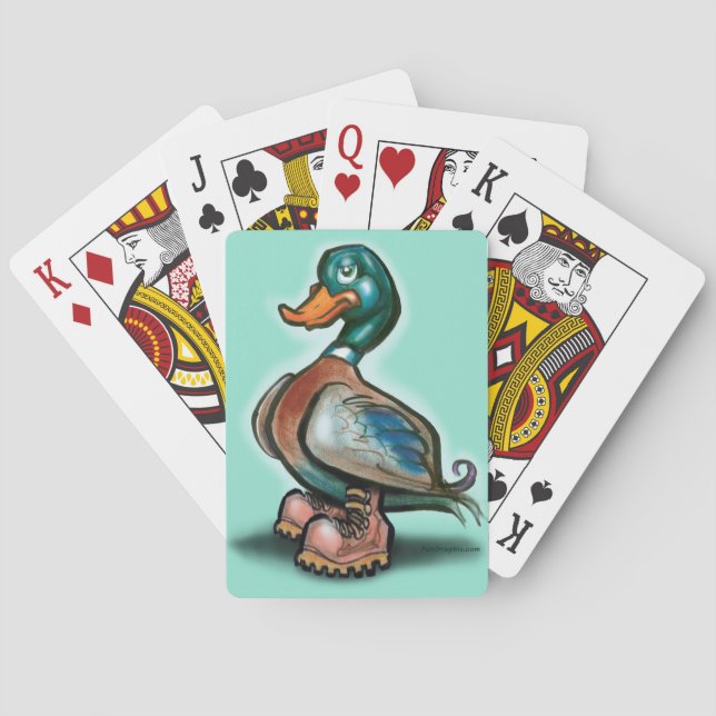 Duck in Work Boots Playing Cards (Back)