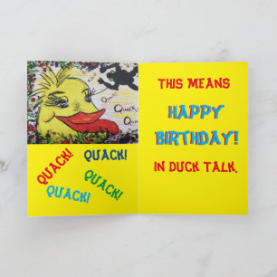 Duck kid Birthday card