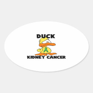 Duck Kidney Cancer Oval Sticker
