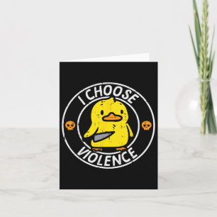 Duck Knife I Choose Funny Sarcasm Joke Humour Gag  Card