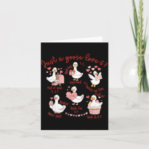Duck Love 67 Goose Valentine Lover Funny Valentine Card