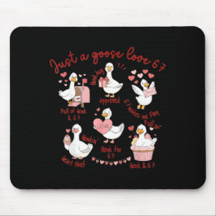 Duck Love 67 Goose Valentine Lover Funny Valentine Mouse Mat