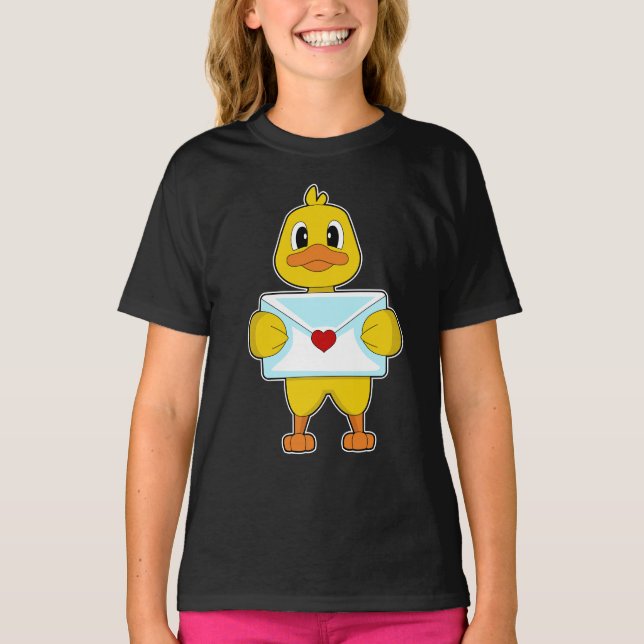 Duck Love letter T-Shirt (Front)