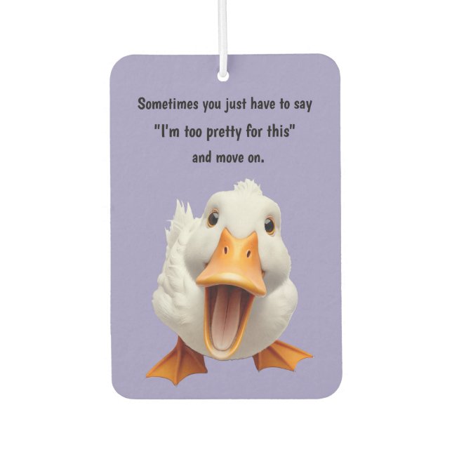 Duck Lover Car Air Freshener (Front)