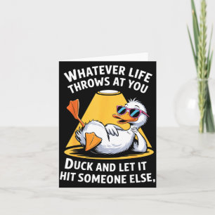 Duck Lover Funny Quote For Men Women Boys Kids Gra Card