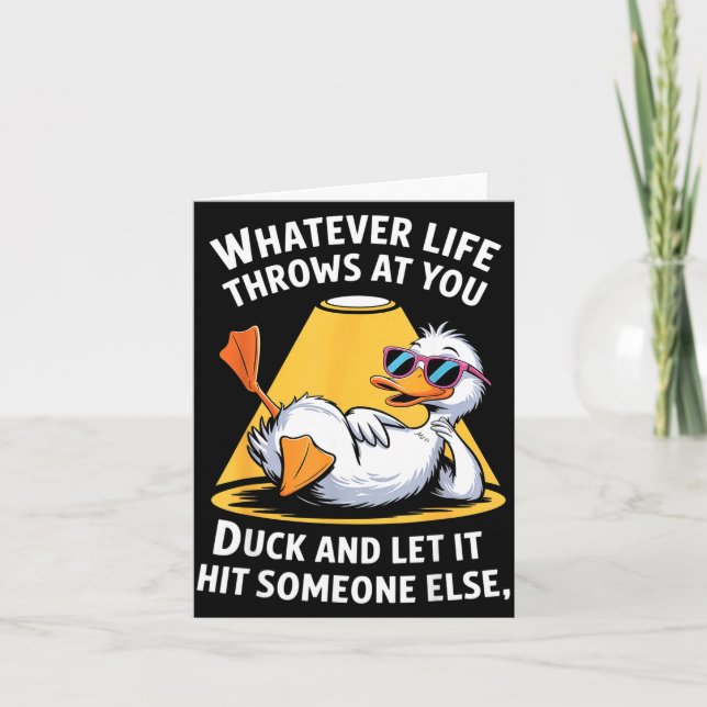 Duck Lover Funny Quote For Men Women Boys Kids Gra Card (Front)