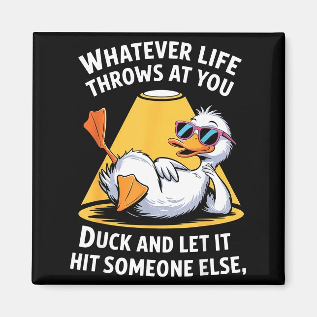 Duck Lover Funny Quote For Men Women Boys Kids Gra Magnet (Front)