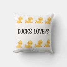 Duck Lovers Throw Pillow