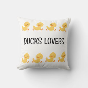 Duck Lovers Throw Pillow for People Who Love Ducks