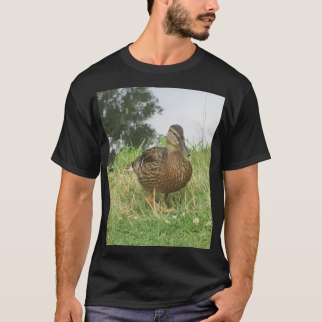 Duck Mallard Bird Female Photograph T-Shirt (Front)