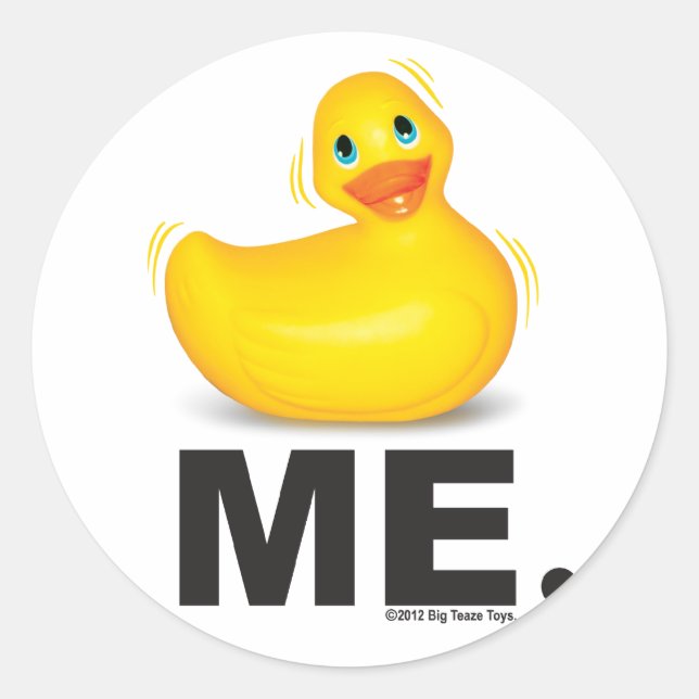 Duck Me: Classic Duckie Classic Round Sticker (Front)