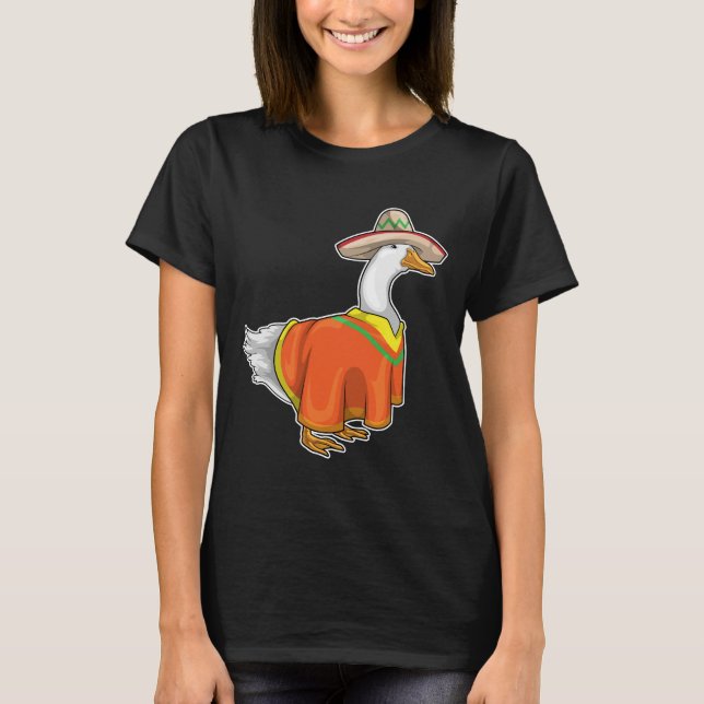 Duck Mexican hat Poncho T-Shirt (Front)