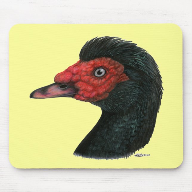 Duck:  Muscovy Head Mouse Mat (Front)