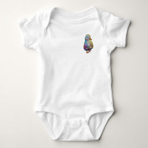 Duck named Rainbow Baby Bodysuit
