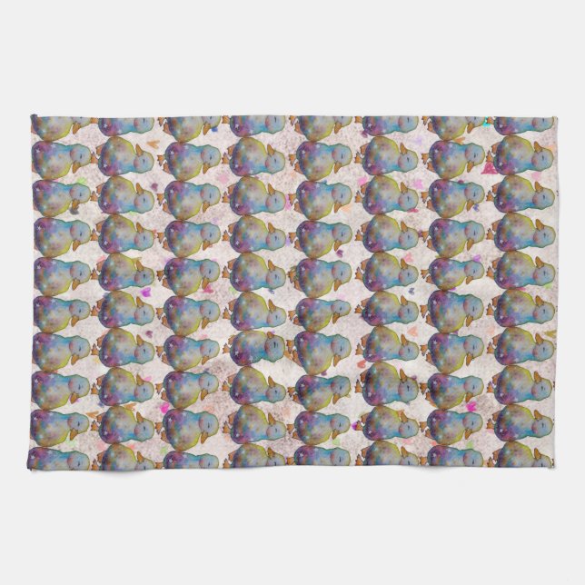 Duck named Rainbow Tea Towel (Horizontal)