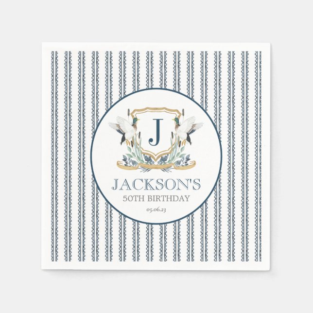 duck napkins, mallard napkins, place setting napkin (Front)