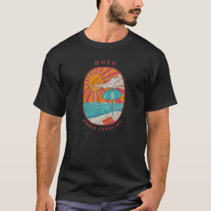 Duck  NC Summertime Vacationing Umbrella Shores T-Shirt