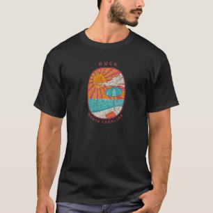Duck NC Summertime Vacationing Umbrella Shores T-Shirt