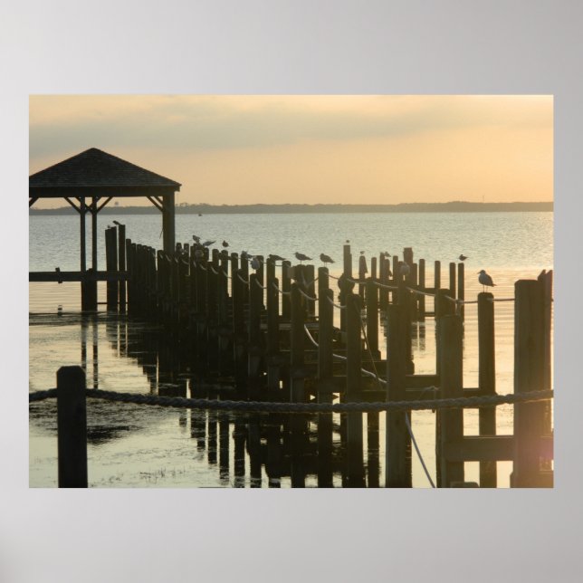 Duck North Carolina Fishing Docks Poster (Front)