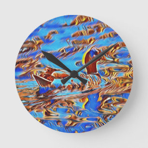 Duck O'Clock Round Clock
