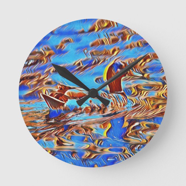 Duck O'Clock Round Clock (Front)
