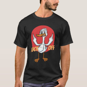 Duck Off Funny Duck Middle Finger Pun T-Shirt