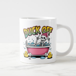Duck Off Funny Skeleton Design-61161 Large Coffee Mug