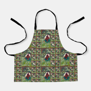 Duck Oil Paint Photo Collage Kids Full Print Apron
