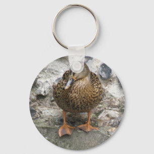 Duck on a Wall Keychain