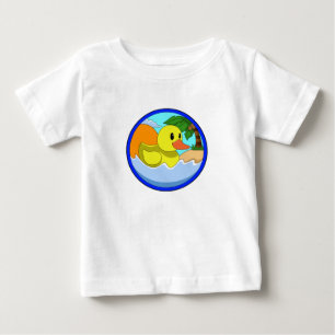 Duck on Beach with Palm trees.PNG Baby T-Shirt