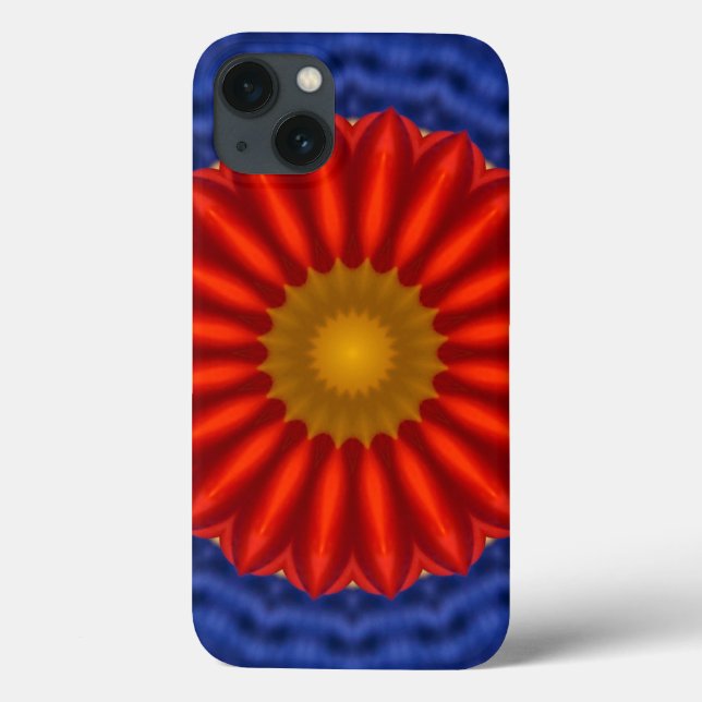 Duck on blue with red kaleidoscope Case-Mate iPhone case (Back)